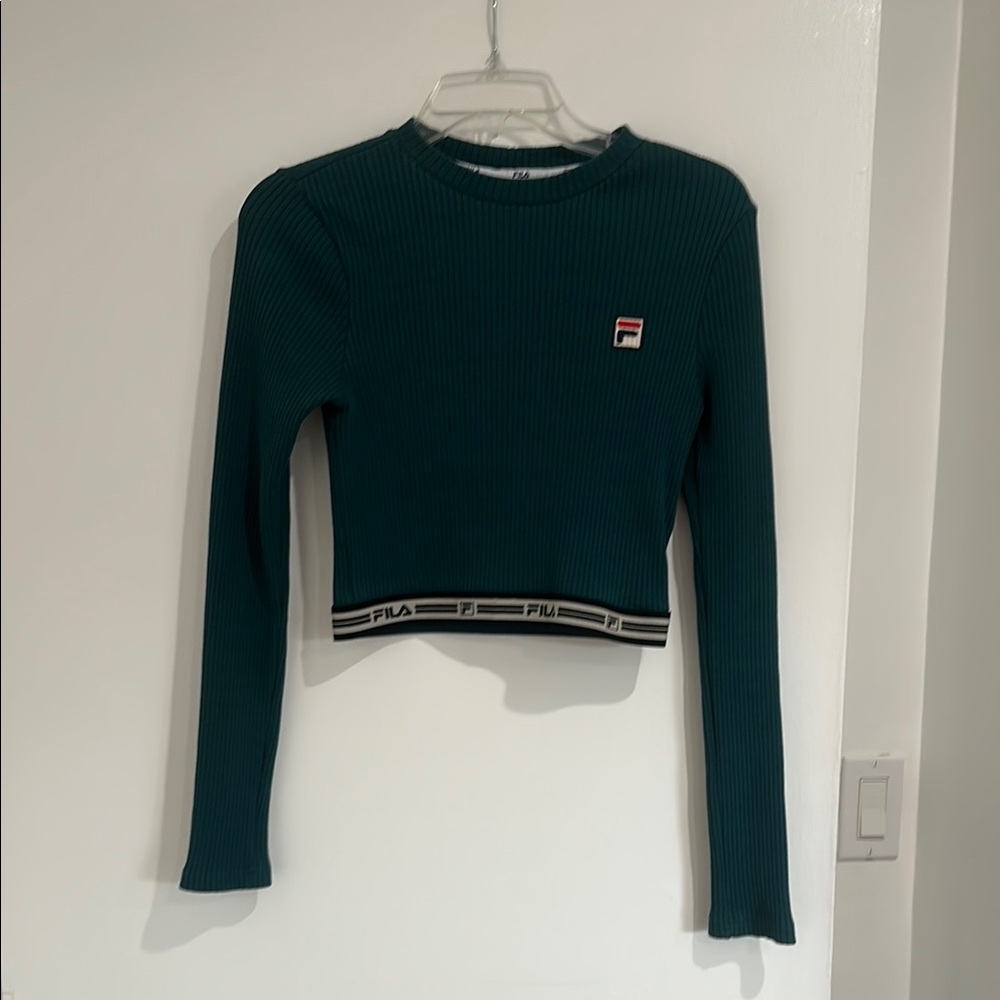 Fila Green Fitted Crop T-shirt